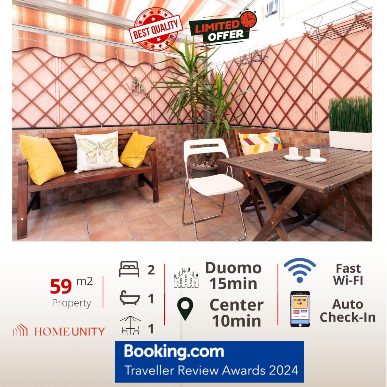 Terrace At 20 Minutes From Duomo - Homeunity Μιλάνο Εξωτερικό φωτογραφία